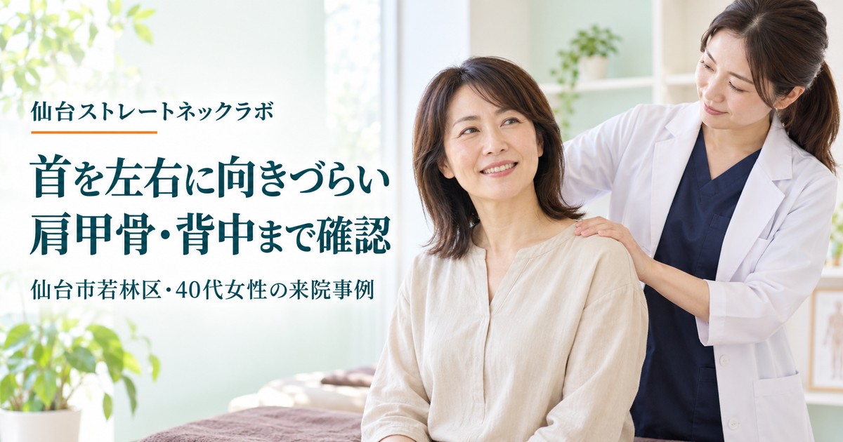 首を左右に向きづらい悩みと肩甲骨・背中の確認